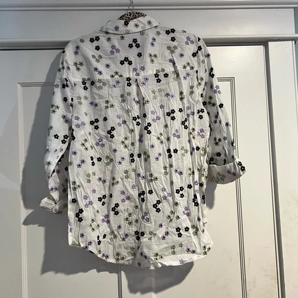 Anthropologie Maeve Embroidered Floral 
Button-down  Blouse - XL - NWT - Picture 12 of 16
